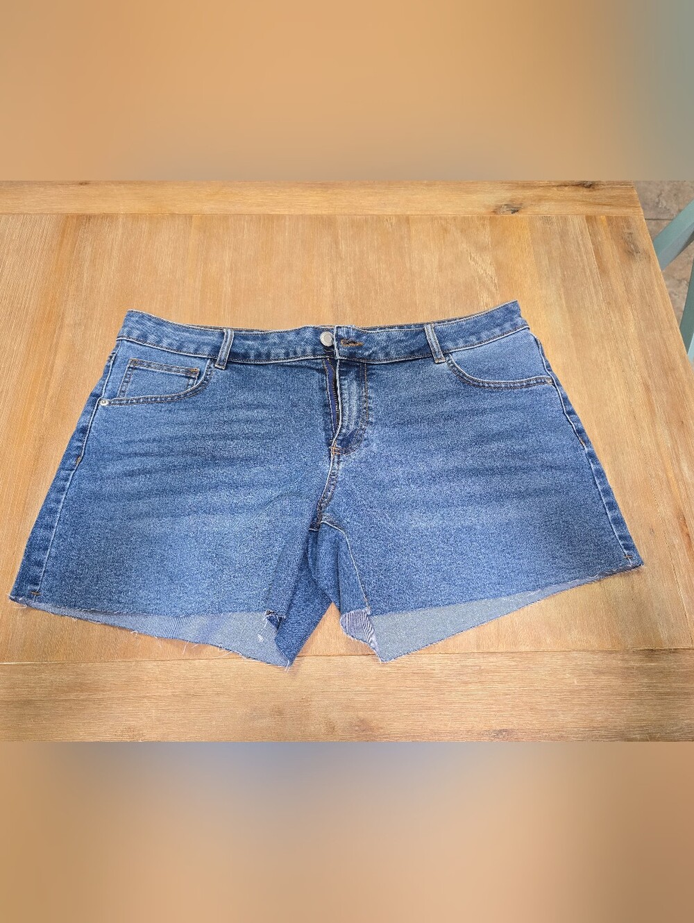 No Boundaries Blue Denim Cutoff Jean Shorts